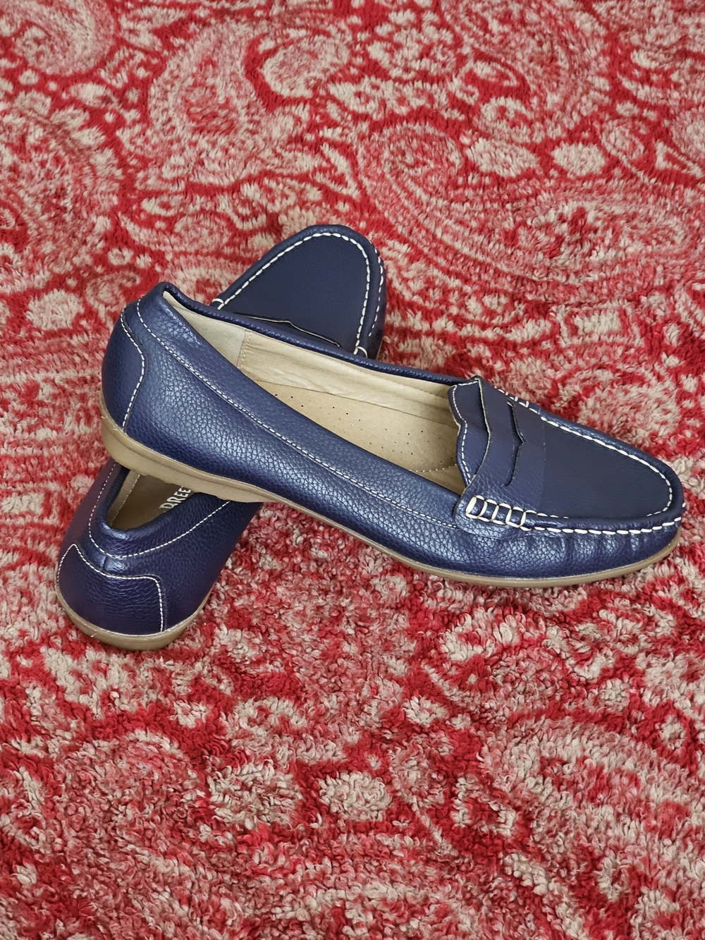 Nature Breeze Women's Navy Slip-On Loafers - Picture 4 of 6